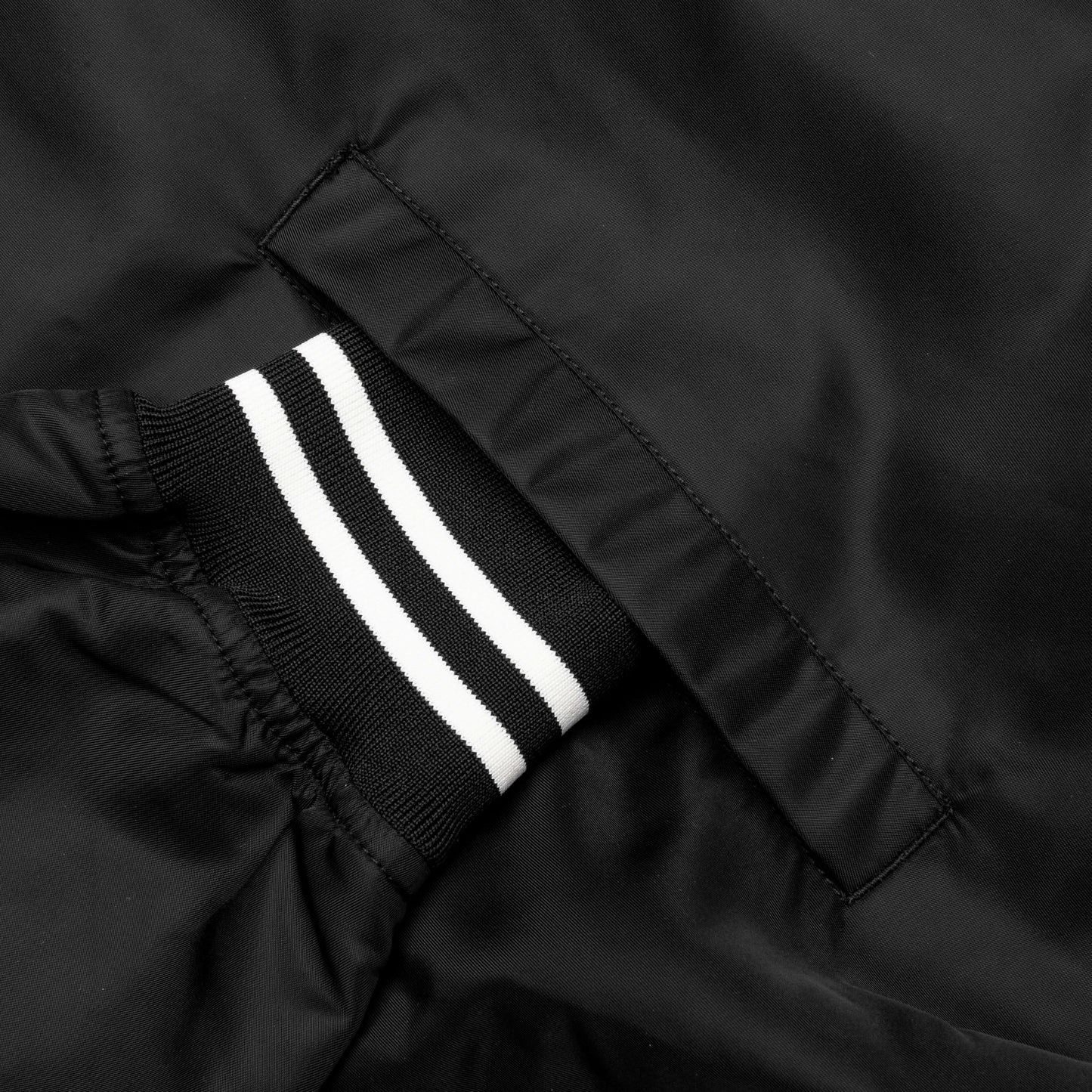 Nylon Stadium Jacket - Black