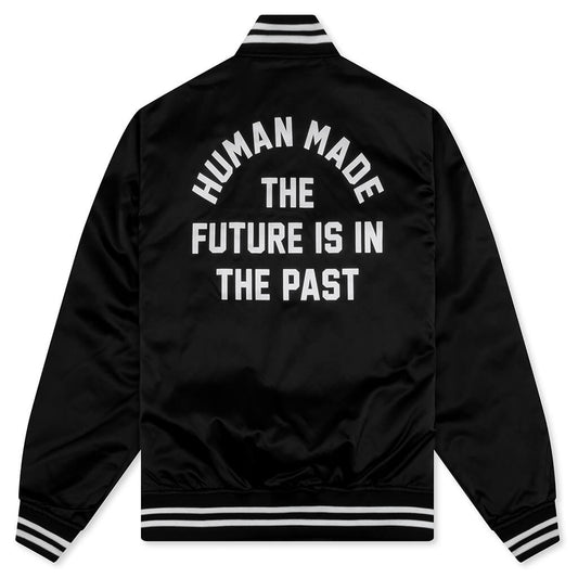 Nylon Stadium Jacket - Black