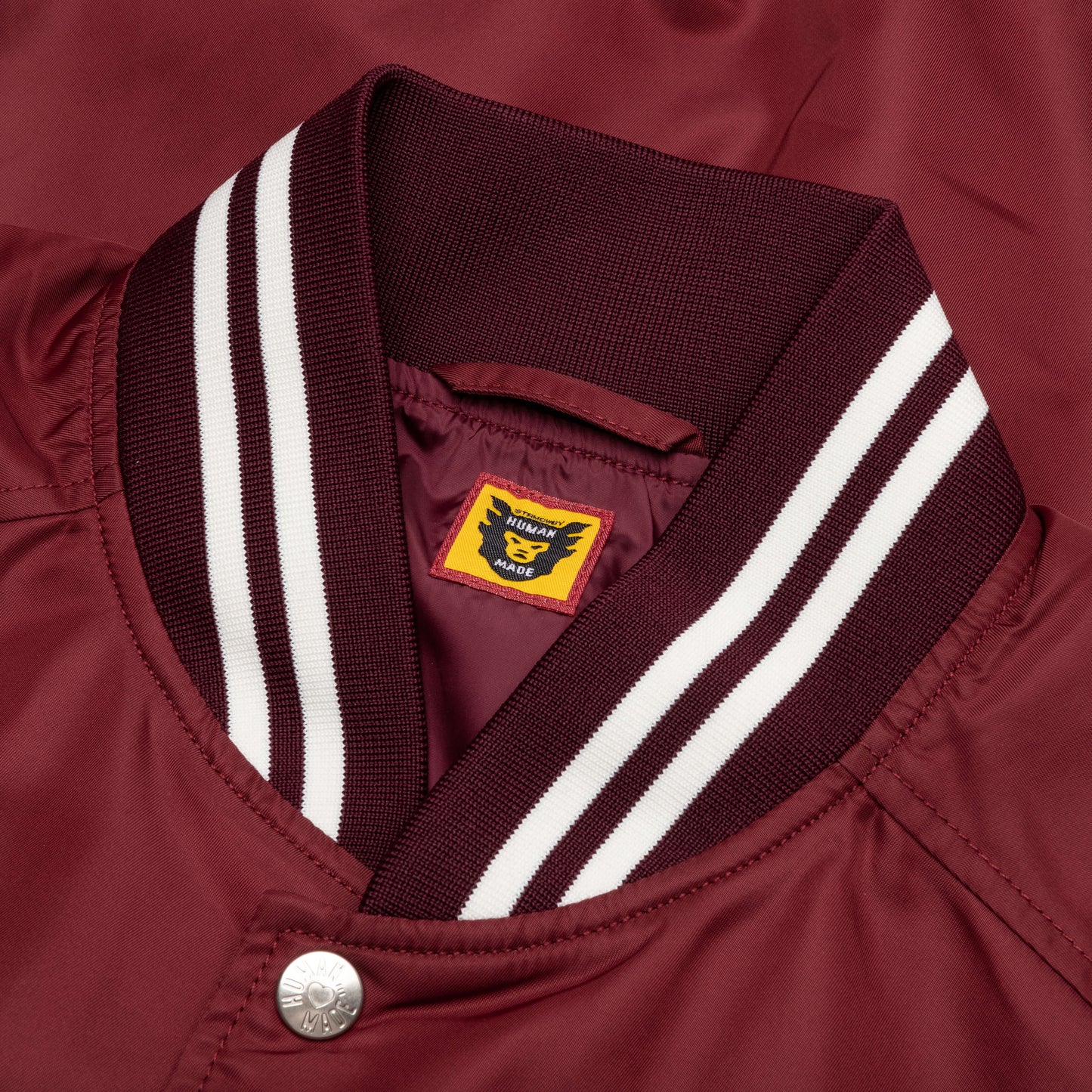 Nylon Stadium Jacket - Burgundy