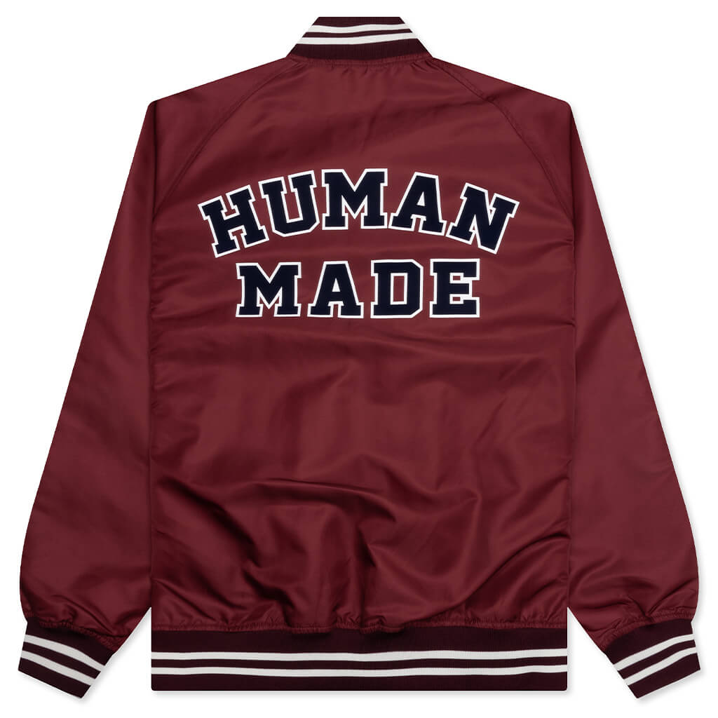 Nylon Stadium Jacket - Burgundy
