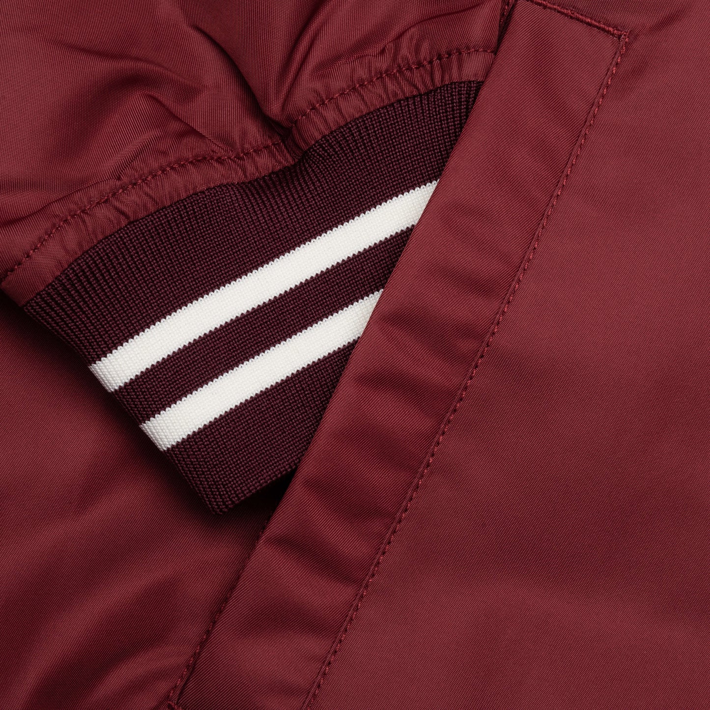 Nylon Stadium Jacket - Burgundy