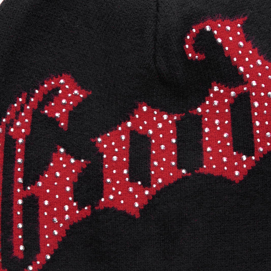 OG Logo Studded Beanie - Black/Red