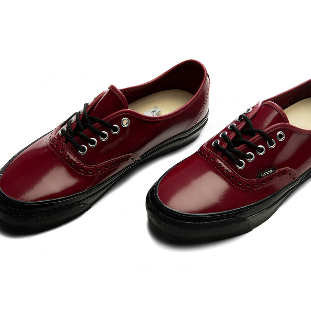 OTW Premium Authentic 44 Siped Vibram Gloss Leather - Burgundy Red/Black