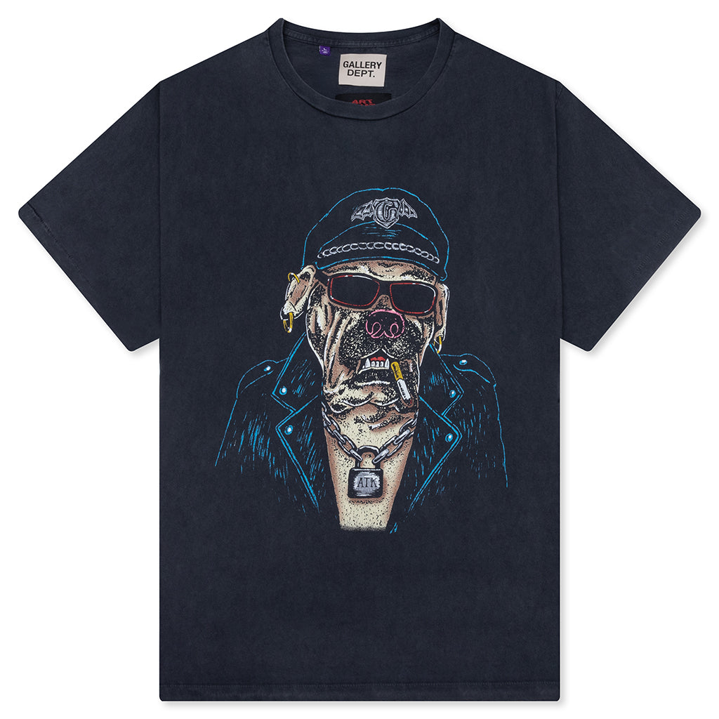 Oct Biker Dog Tee - Vintage Black