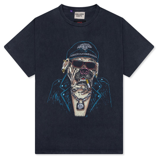 Oct Biker Dog Tee - Vintage Black