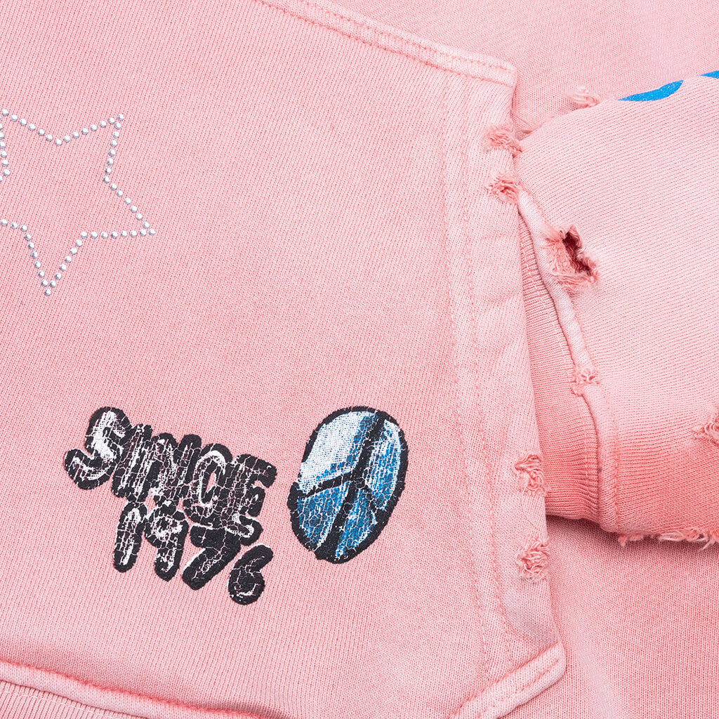 Oki Dog Hooded Sweatshirt - Pink