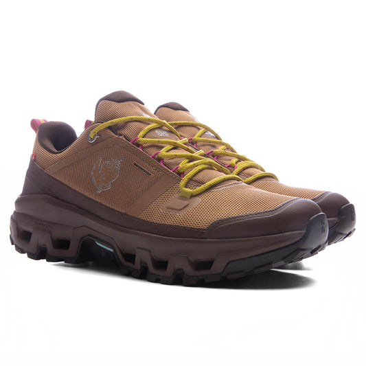 On x Sky High Farm Goods Women's Cloudrock Low WP - Sphinx/Chestnut
