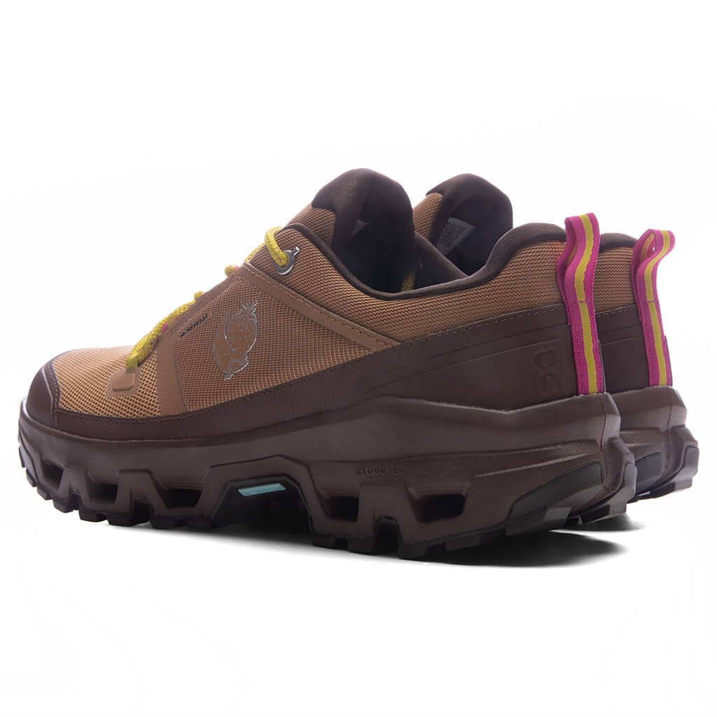 On x Sky High Farm Goods Women's Cloudrock Low WP - Sphinx/Chestnut