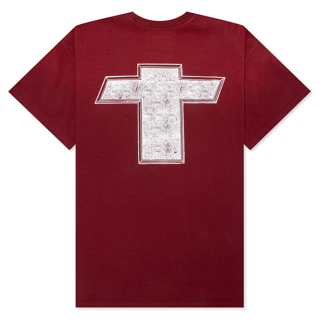 Cross Tee - Burgundy