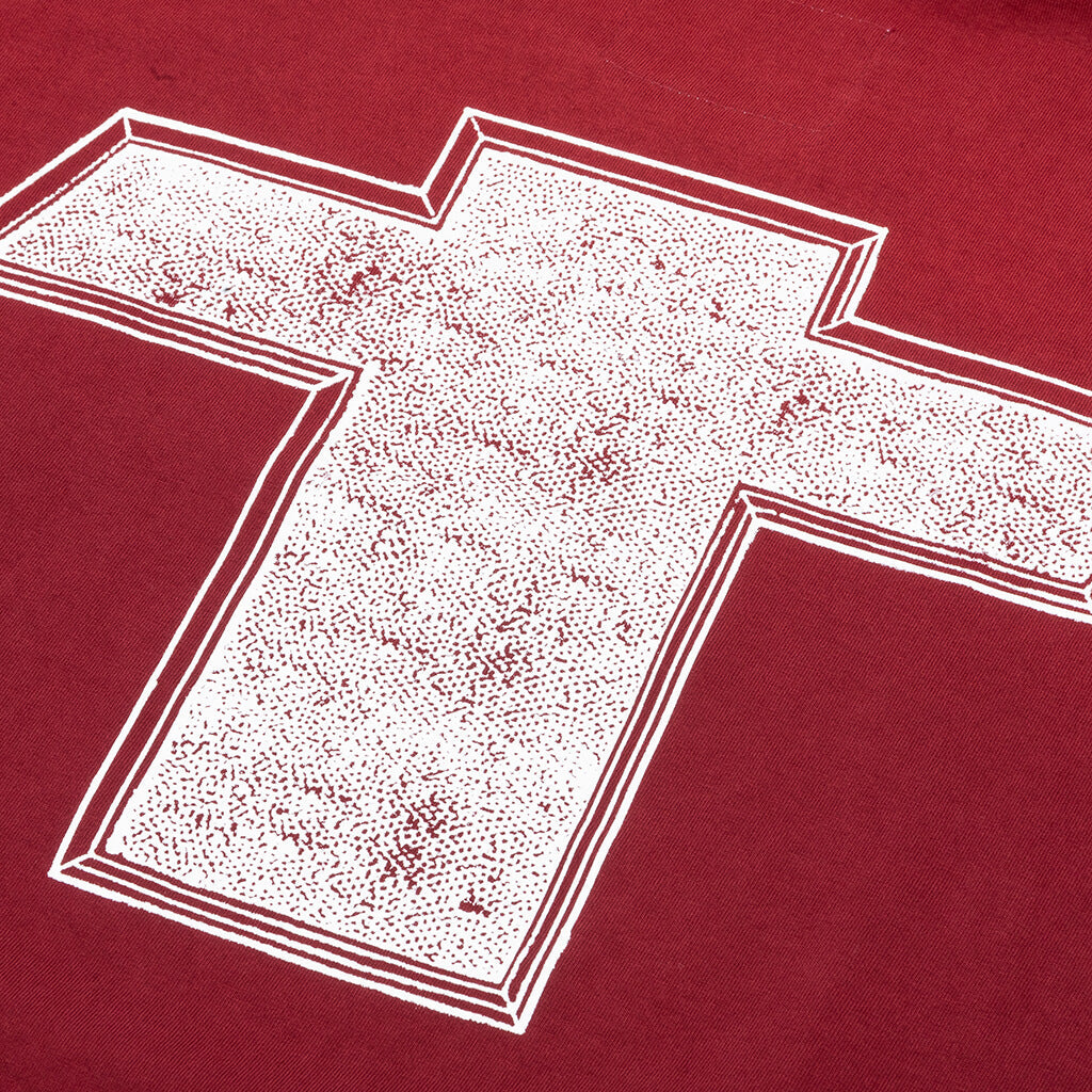 Cross Tee - Burgundy