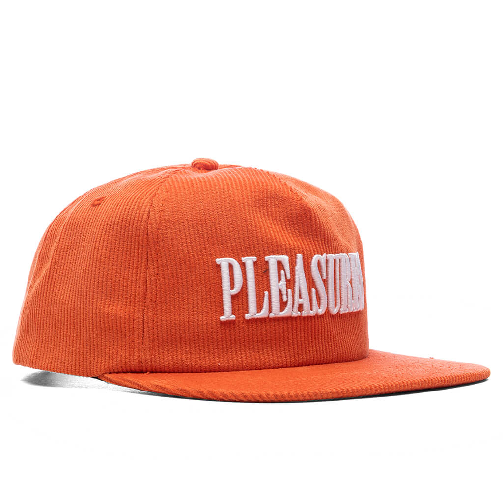 Onyx Corduroy Snapback - Safety Orange