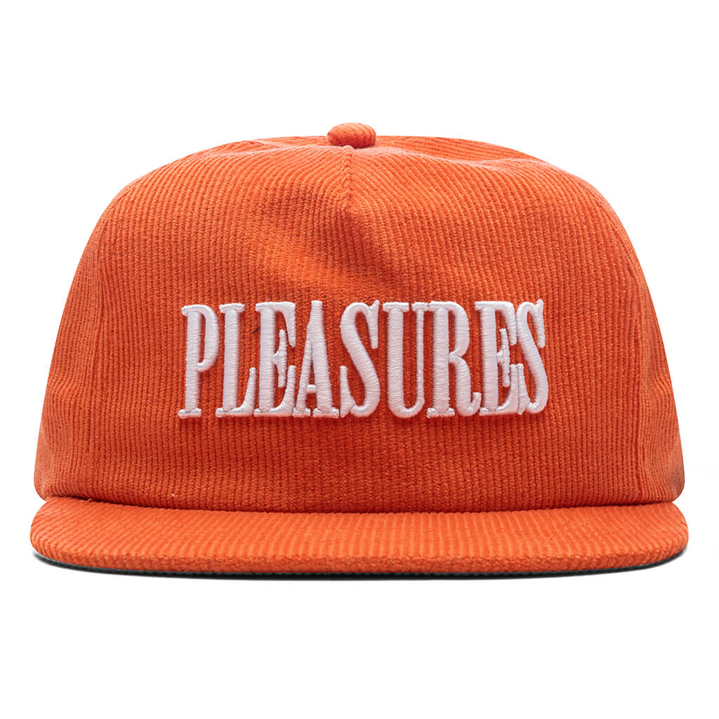 Onyx Corduroy Snapback - Safety Orange