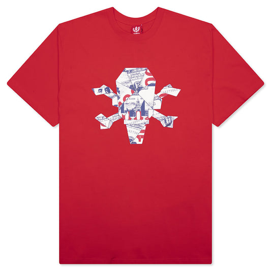 Origami S/S Tee - Fiery Red