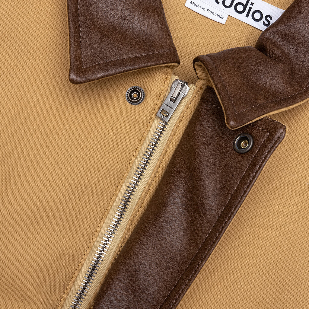 Double Cotton Satin Jacket - Sand Beige
