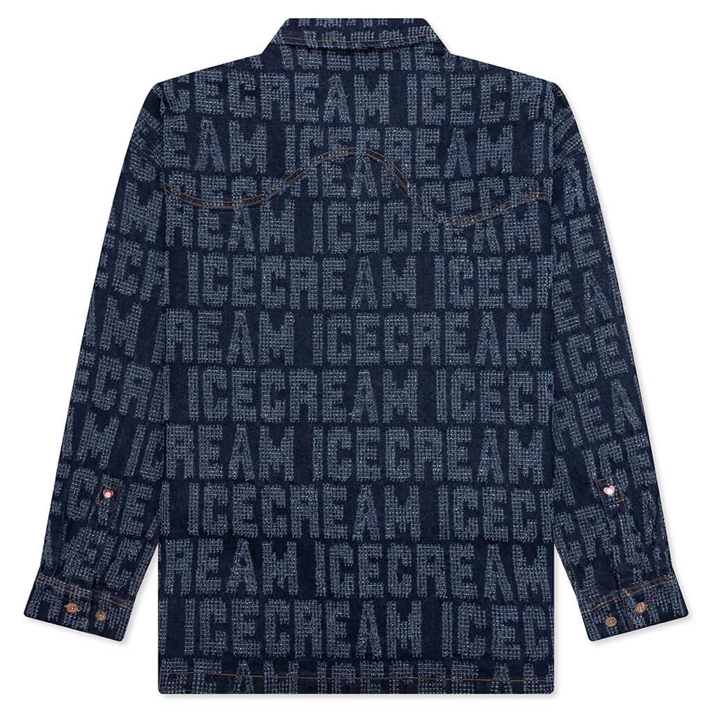 Oversized Echo L/S Shirt - Blue Moon