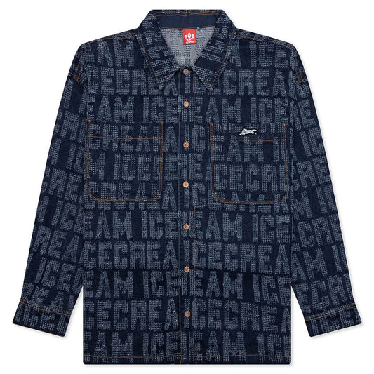 Oversized Echo L/S Shirt - Blue Moon