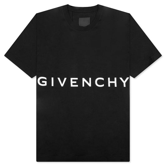 Oversized Fit Reverse Logo T-shirt - Black