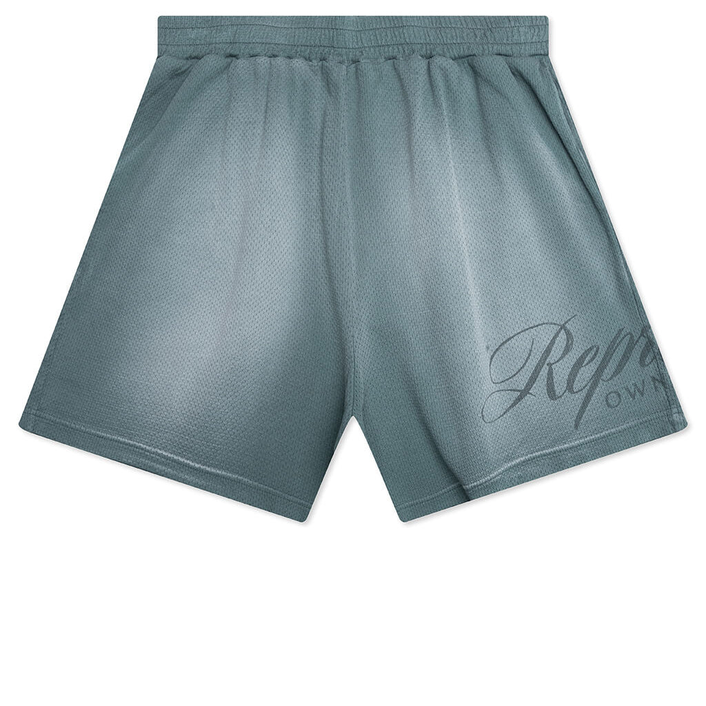 Owner Club Script Mesh Shorts - Vintage Green