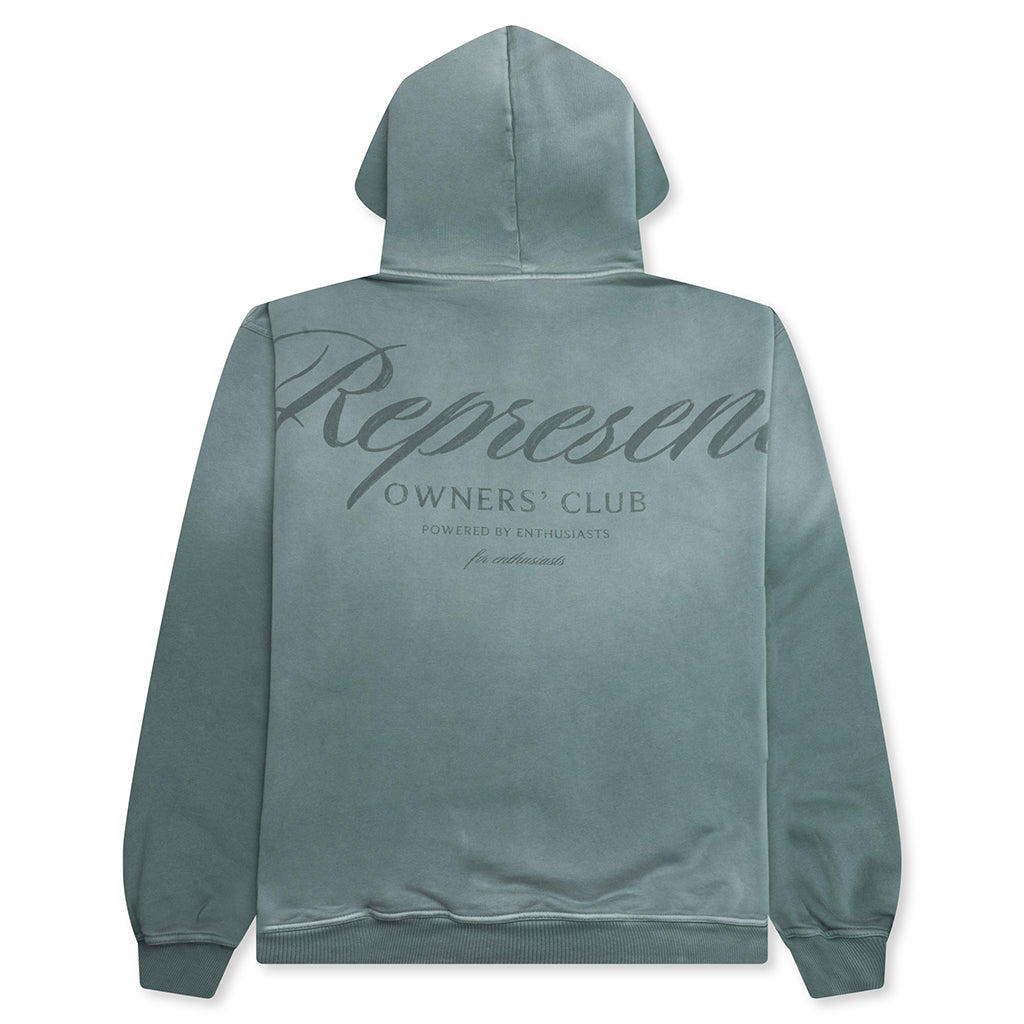 Owners Club Script Hoodie - Vintage Green