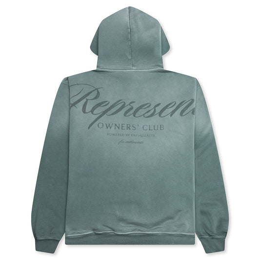 Owners Club Script Hoodie - Vintage Green