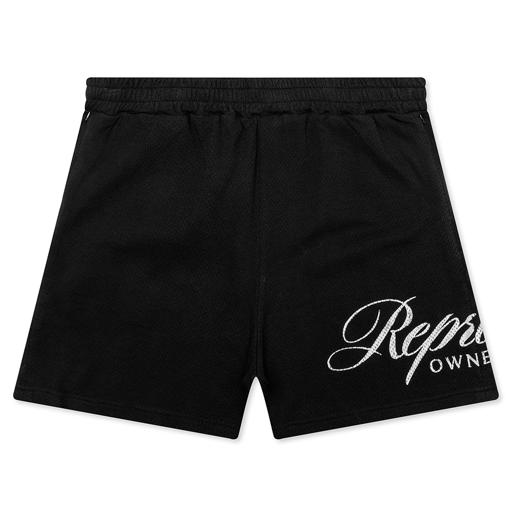 Owners Club Script Mesh Shorts - Black