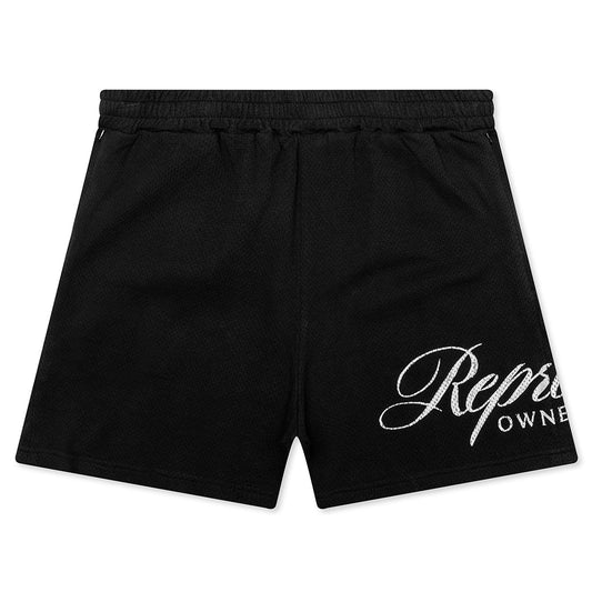 Owners Club Script Mesh Shorts - Black