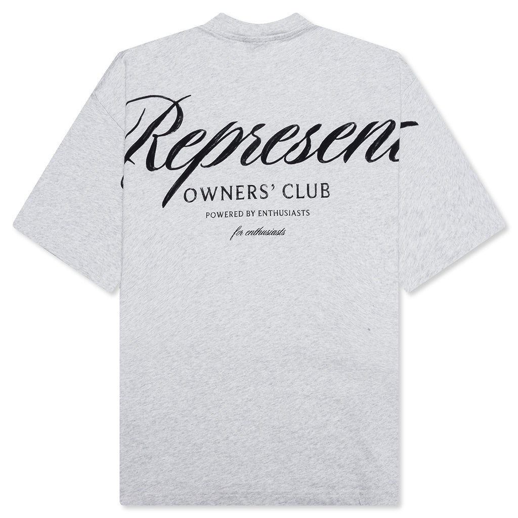 Owners Club Script T-Shirt - Cream Marl