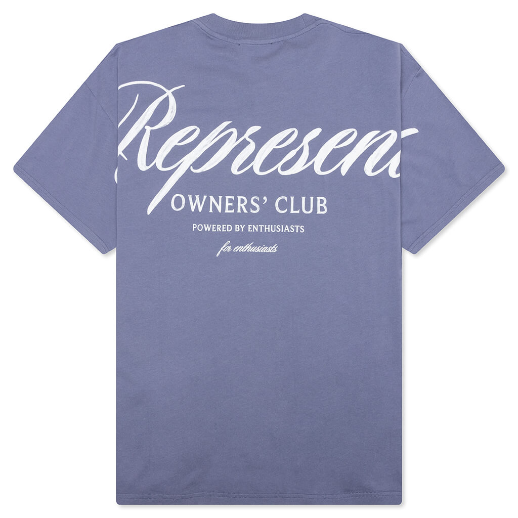 Owners Club Script T-Shirt - Dusty Blue