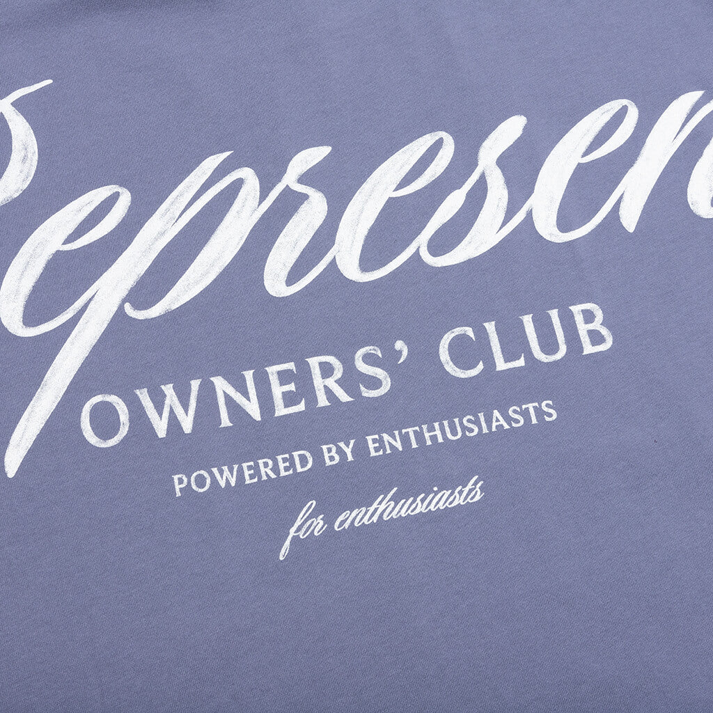 Owners Club Script T-Shirt - Dusty Blue