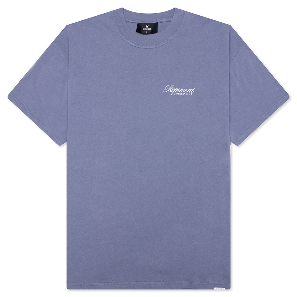 Owners Club Script T-Shirt - Dusty Blue