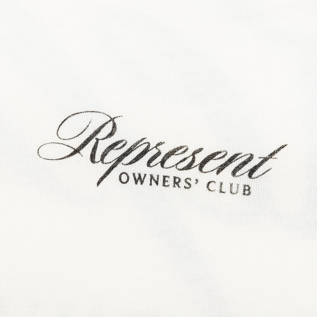 Owners Club Script T-Shirt - Flat White