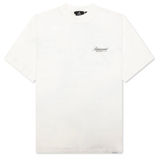 Owners Club Script T-Shirt - Flat White