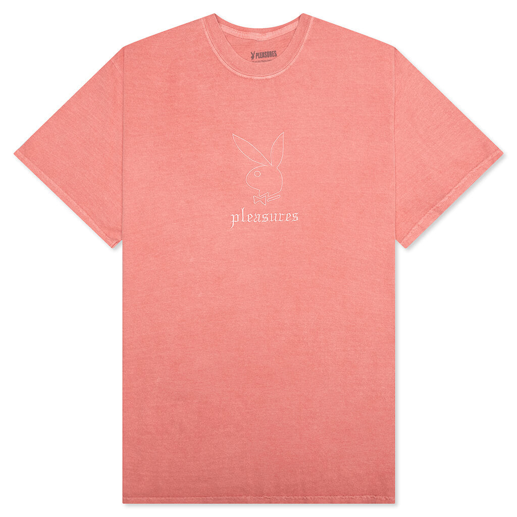 PLEASURES x Playboy Entertainment Pigment Dye T-Shirt - Red