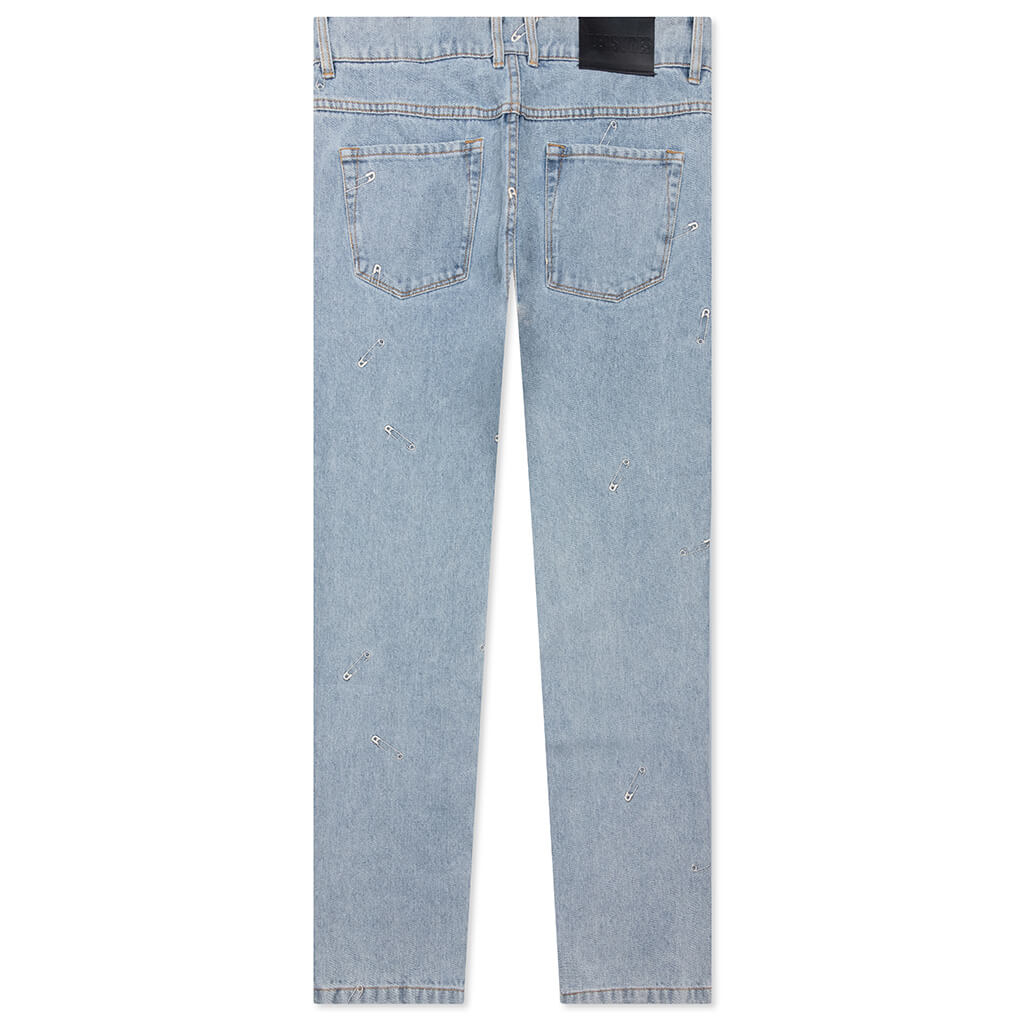 Safety Pin 5 Pocket Denim - Blue