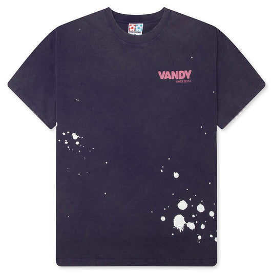 Paint Flower Bouquet Tee -  Washed Purple