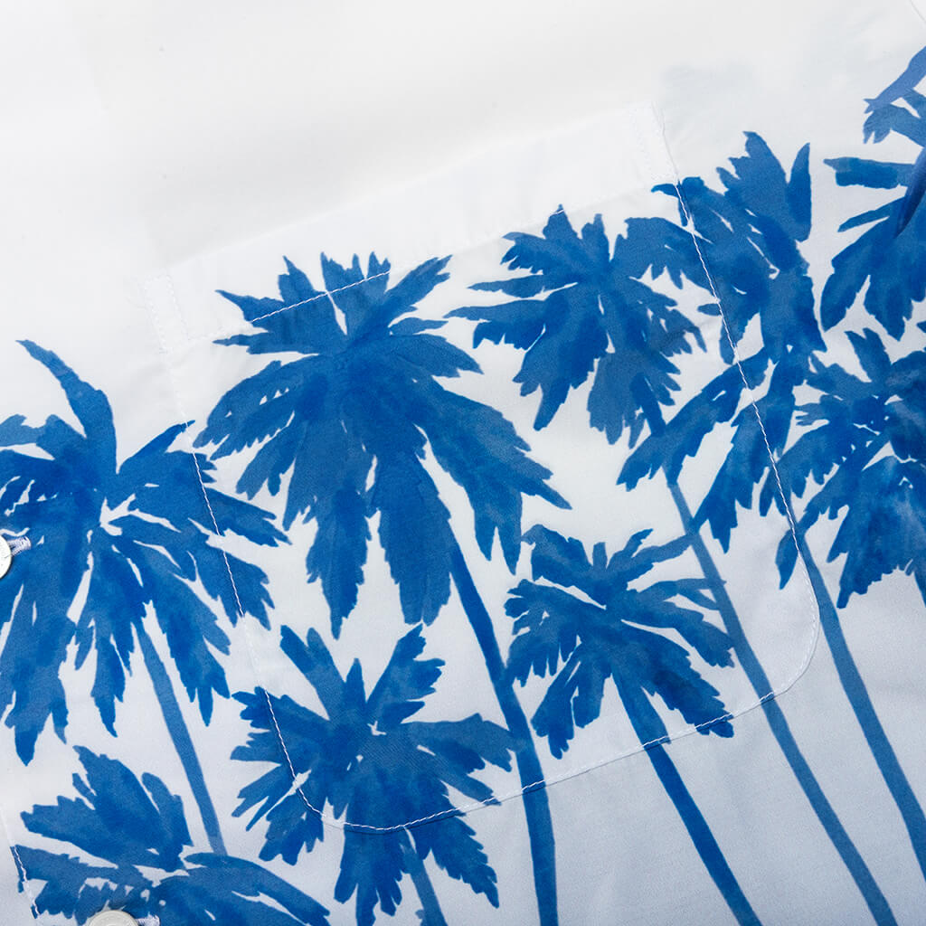 Palm Tree Hawaiian S/S Shirt - Blue