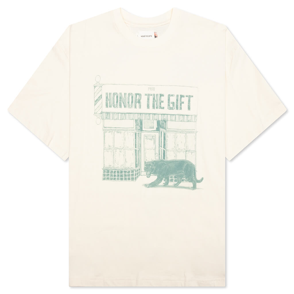 Panther Barbershop S/S Tee - Bone