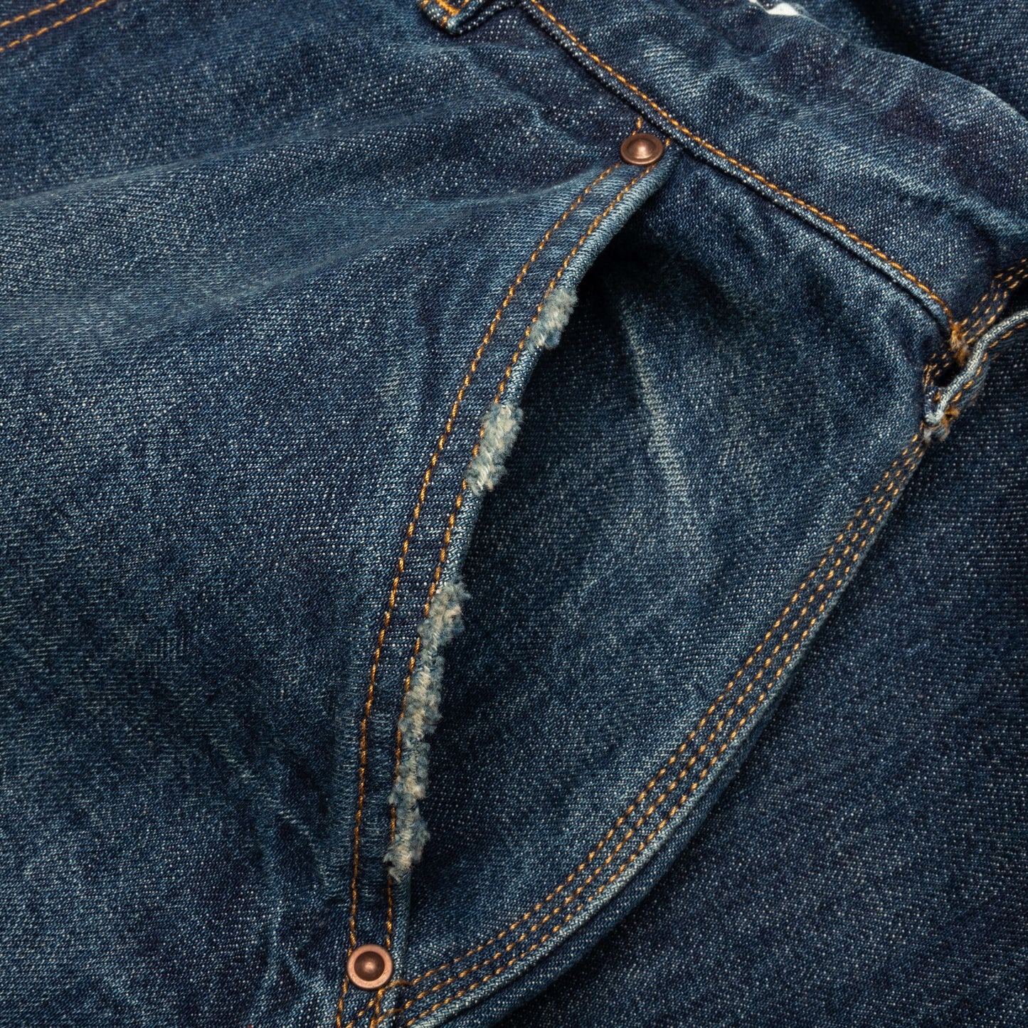 Wide-Leg Denim Pants - Blue Wash