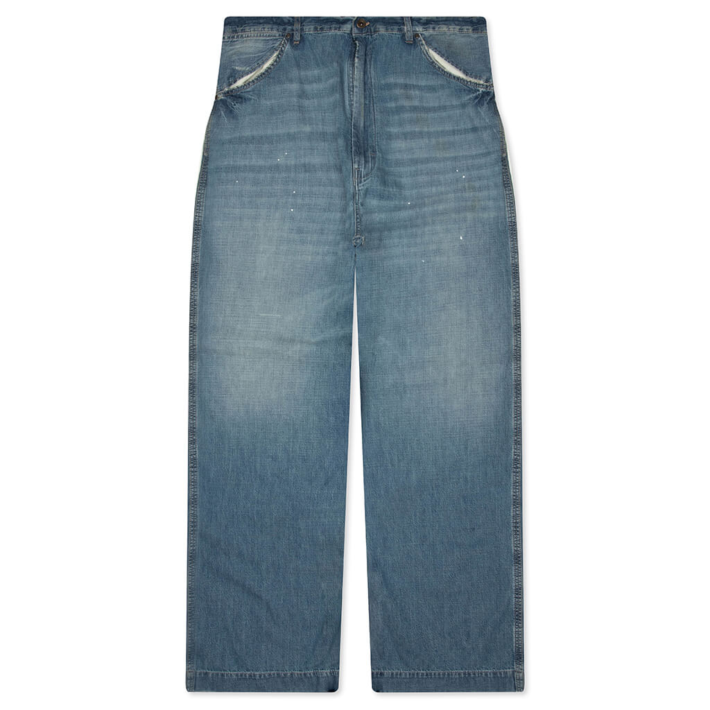 Wide-Leg Jeans - Blue Washed