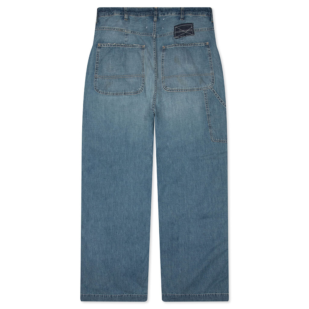Wide-Leg Jeans - Blue Washed