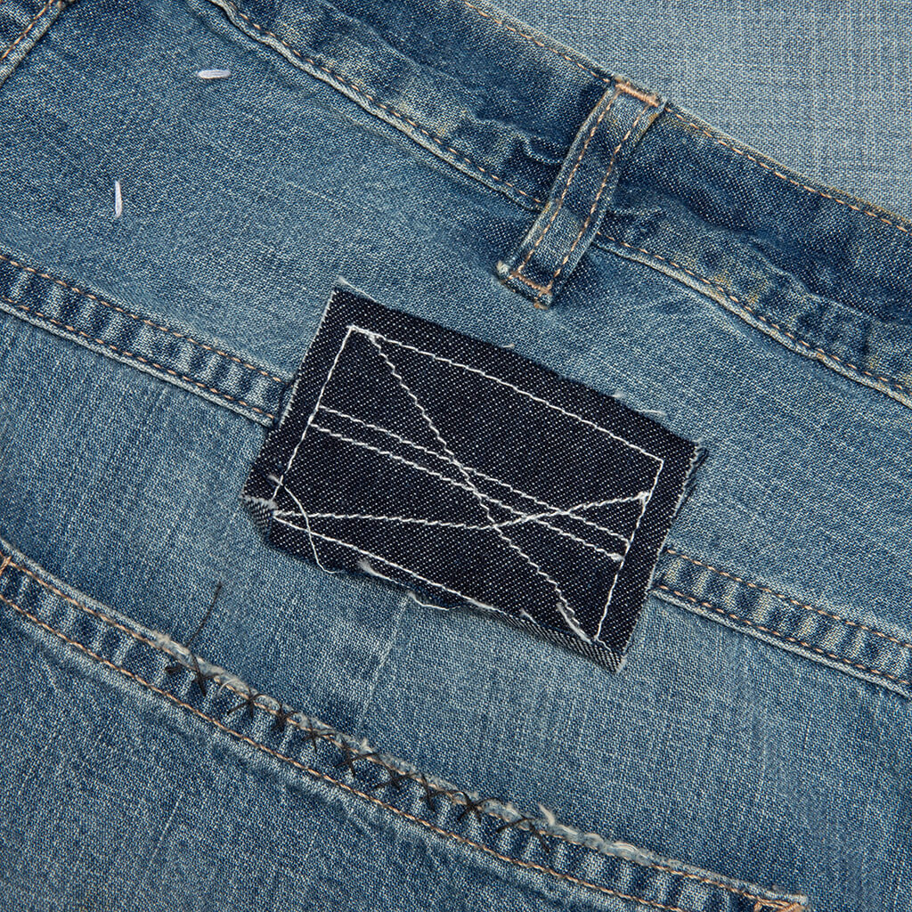 Wide-Leg Jeans - Blue Washed