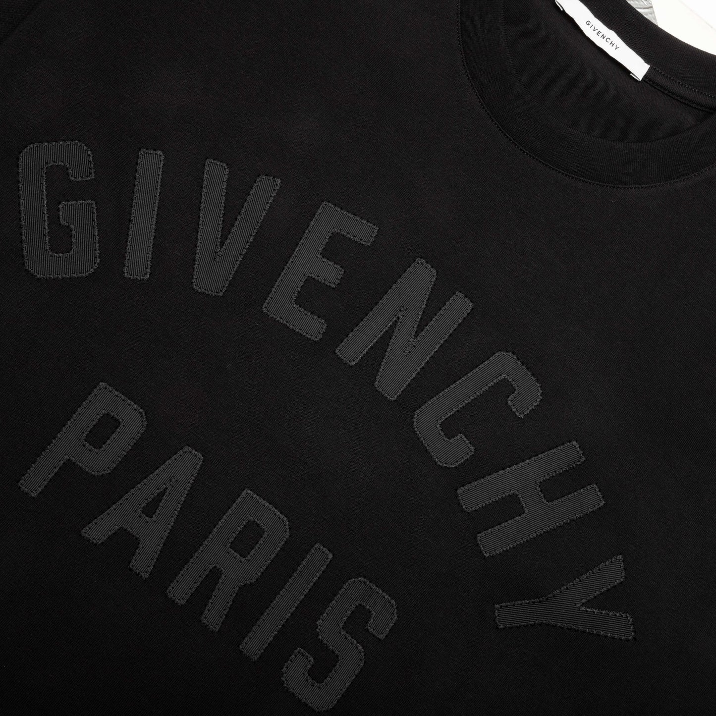 Patch Silk T-Shirt - Black