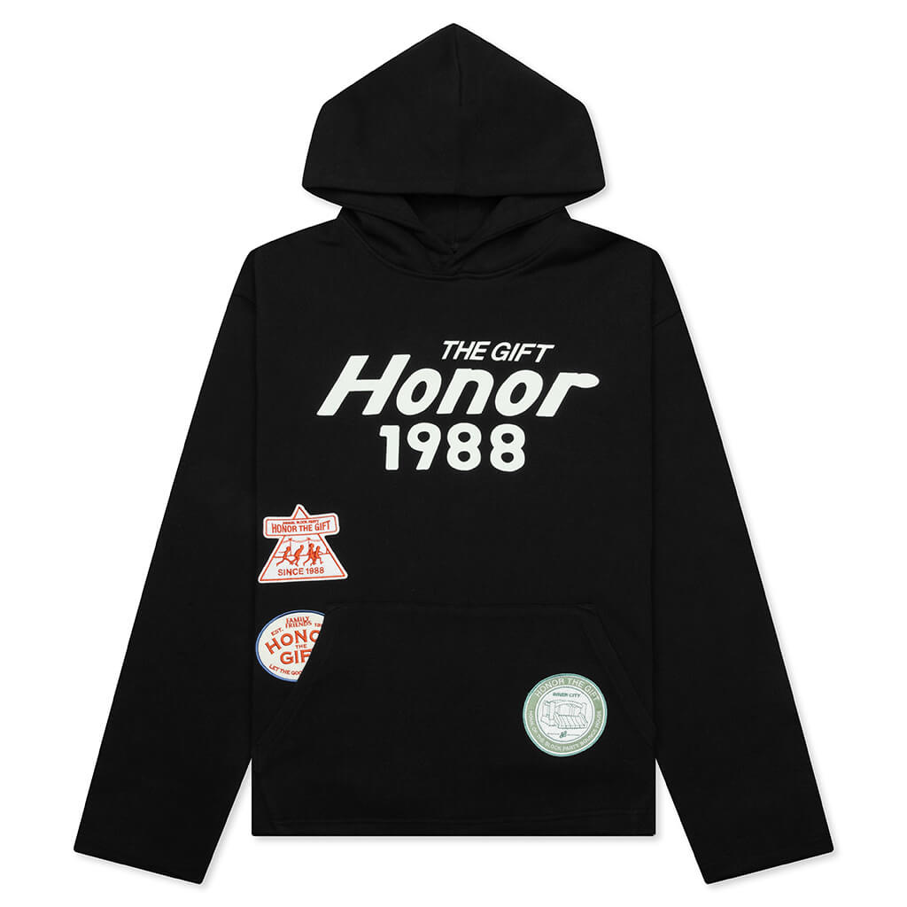 Patchwork Party Hoodie - Black