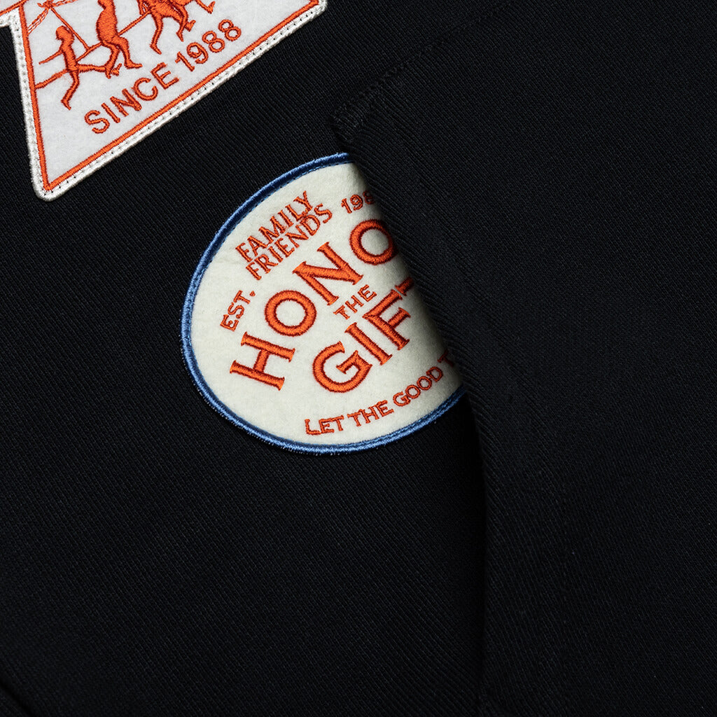 Patchwork Party Hoodie - Black