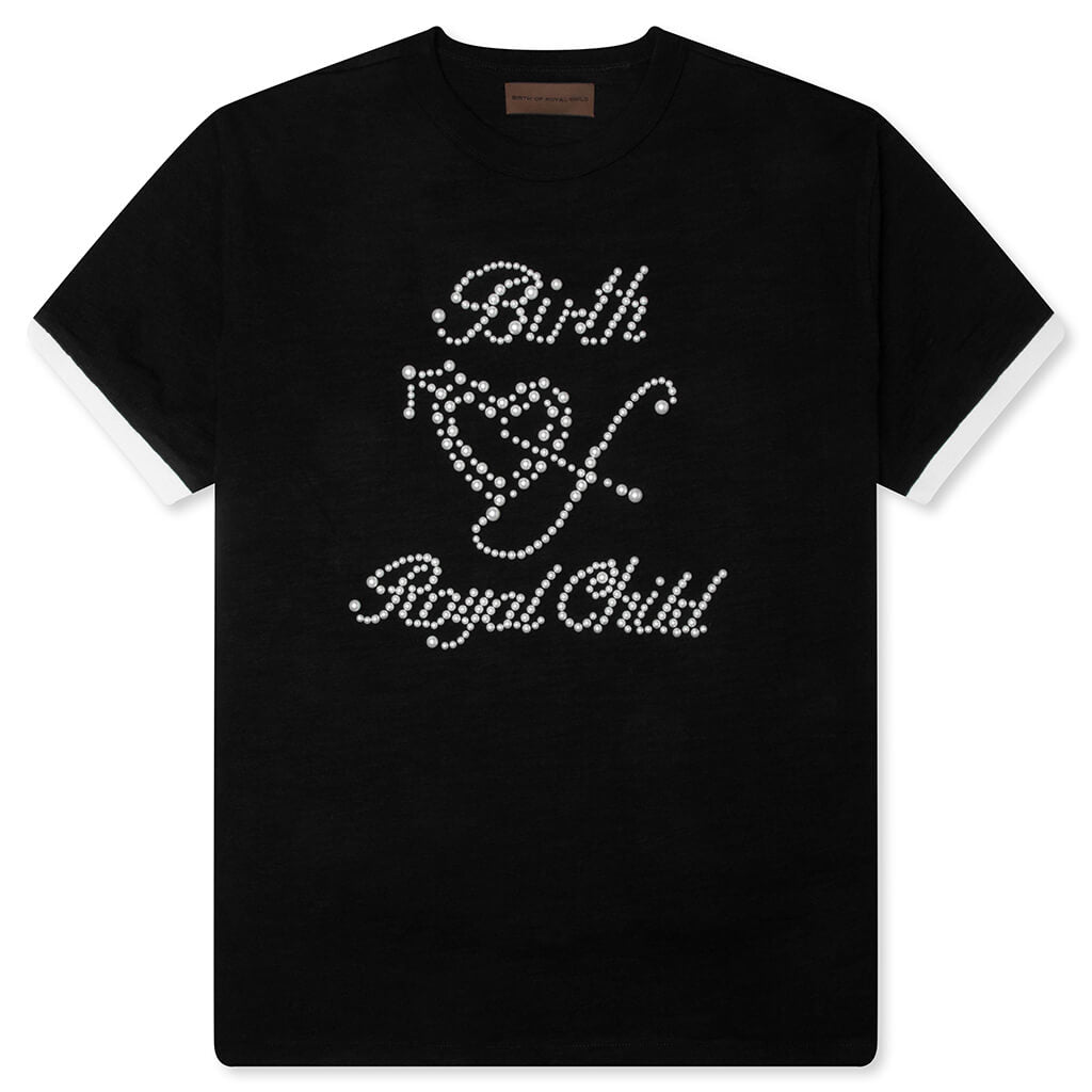 Pearl Patchwork S/S T-Shirt - Black