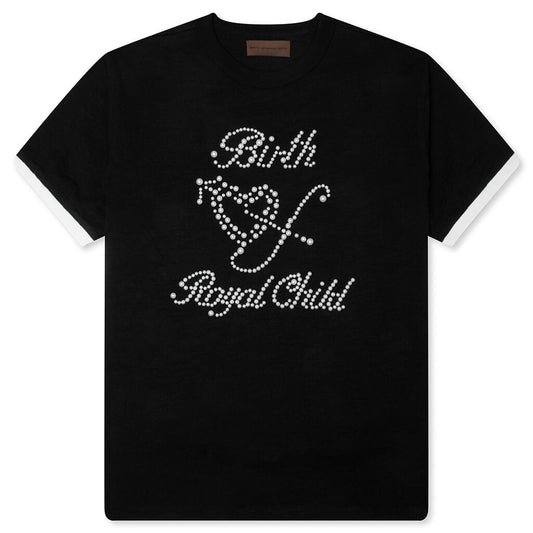 Pearl Patchwork S/S T-Shirt - Black