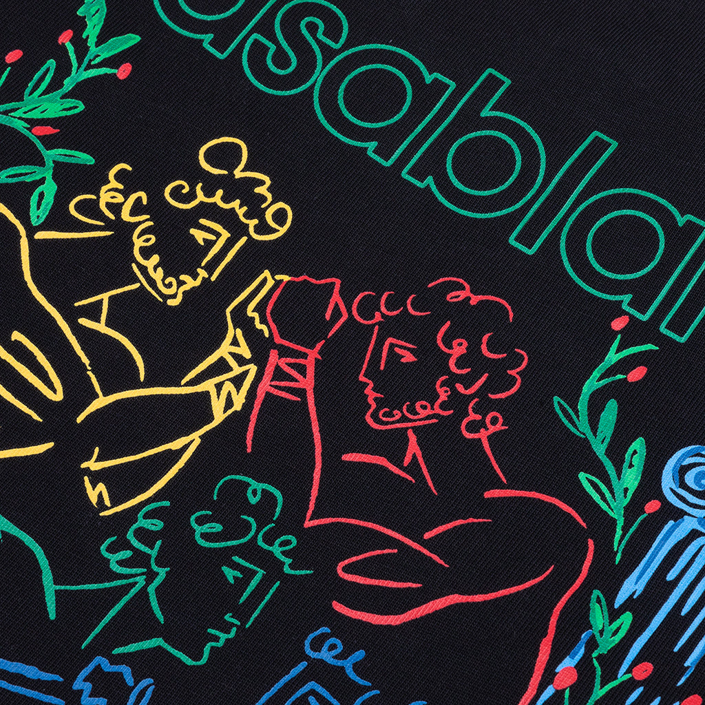Pentathlon Screen Printed T-Shirt - Black