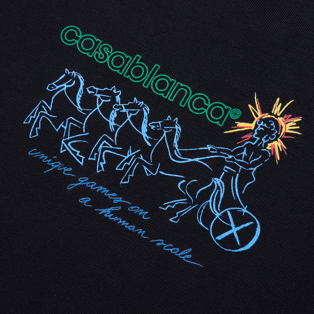 Pentathlon Screen Printed T-Shirt - Black