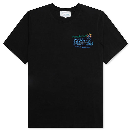 Pentathlon Screen Printed T-Shirt - Black