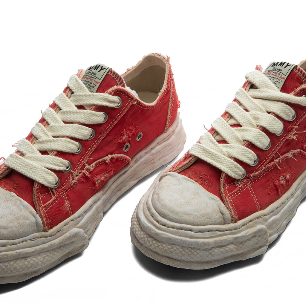 Peterson 23 Low OG Sole Ripped Over Dyed Canvas - Red